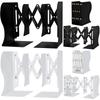 WEWINK PLUS Extendable Bookends Black and Desktop Bookshelf Book Stylish Metal Book Divider Stand for Office Stationery (2-Pack, White) Storage,