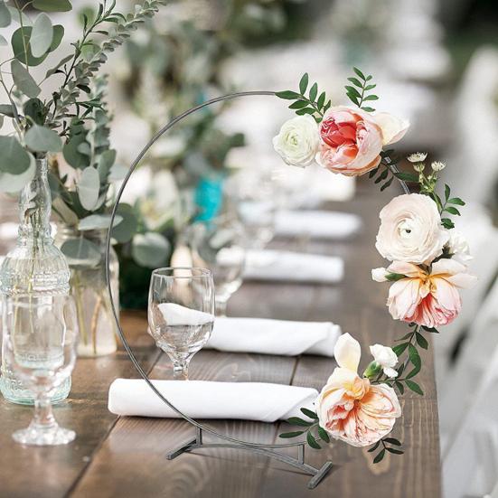 Венок Обруч Прочный Гладкий Антикоррозийный Блестящий Поверхность Декоративный Металлический Стиль Ins