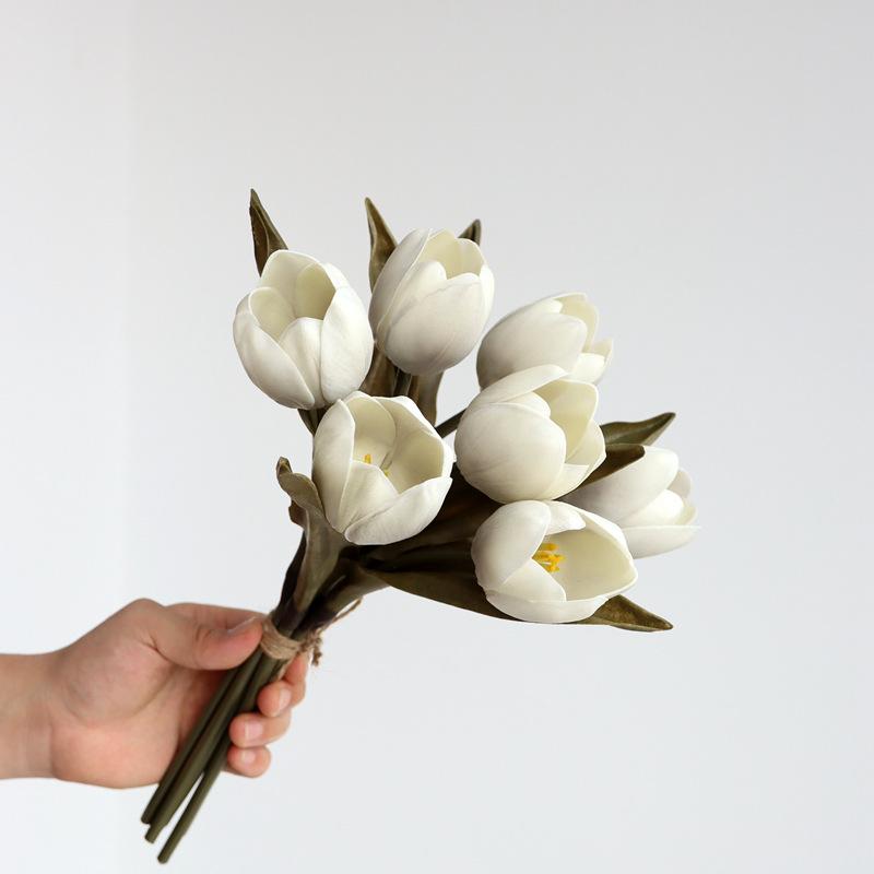 Тюльпан искусственный цветок поддельный букет украшение интерьера настольное украшение свадебный ручной держатель искусственный цветок