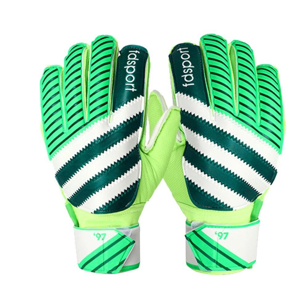 1Pair Non-slip Football Soccer Goalie Gloves Latex Football Training Gloves Adults Kids