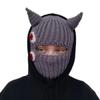 Hat Soft Halloween Funny Horns  Creative Knitted Hat Beanies Warm Full Face Cover Ski Mask Hat Windproof Balaclava Hat for Outdoor Sport
