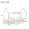 Lit d'enfant - MUVOE - 90 x 200 cm - Bois massif - Protection contre les chutes - Montage facile