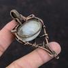Подвеска Rainbow Moonstone, обернутая медной проволокой, подвеска Rainbow Moonstone, ювелирные изделия Handmade, кулон в подарок для женщин, ювелирные изделия из медной проволоки