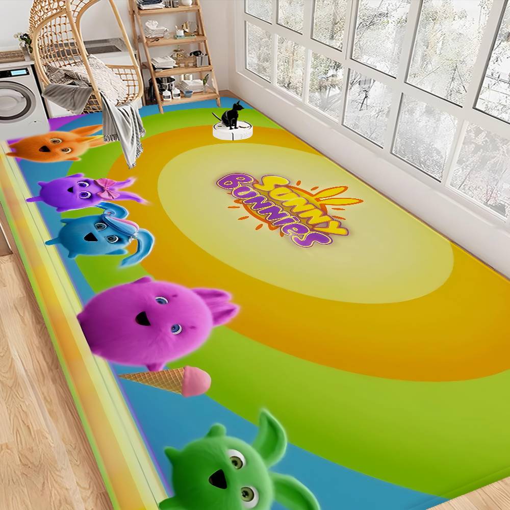 Sunny B-bunnies Floor Mat Floor Mat Rectangle Anti-slip Home Soft Badmat Front Door Indoor Outdoor Mat Welcome Doormat