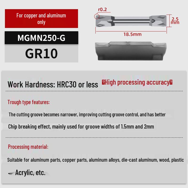 MGGN400/MGMN300/200 CNC Grooving and Parting Cutter Blade