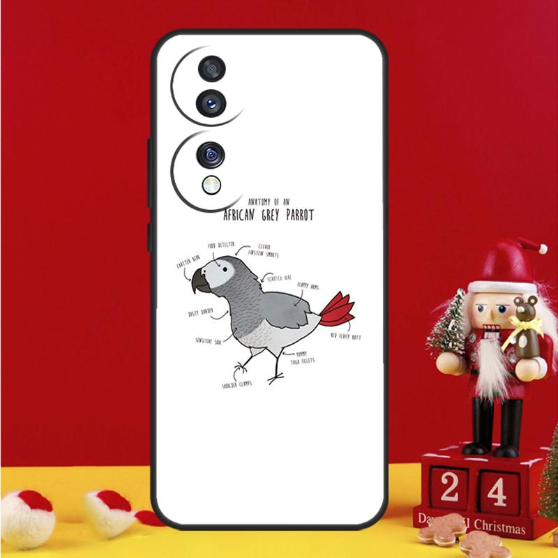 Чехол African Grey Parrot для Honor Magic 8 5 6 7 Pro Honor Win RT 50 70 90 200 400 Lite X8c X9b X9c X9a X9d