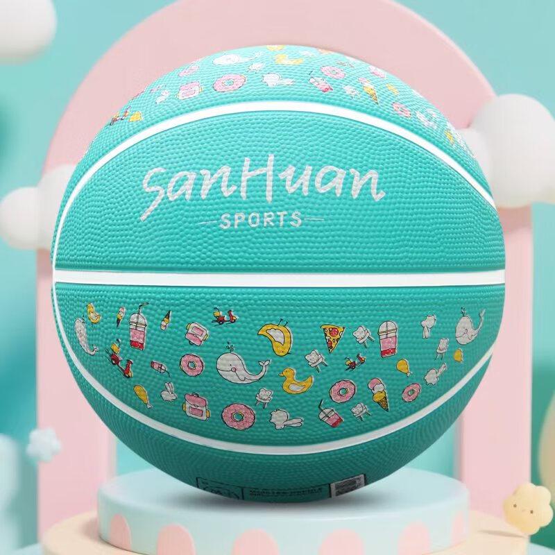 Three Ring Youth Size 5 Rubber Training Basketball