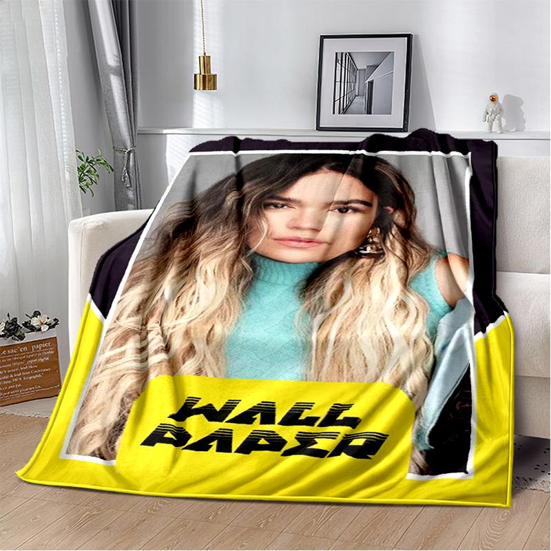 Одеяло Karol G Singer HD с 3D печатью, мягкое одеяло для дома, спальни, кровати, дивана, пикника, путешествия, офиса, чехол для отдыха, детское одеяло