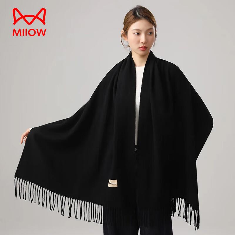 MIIOW Women's 100% Pure Wool Retro Warm Scarf & Shawl
