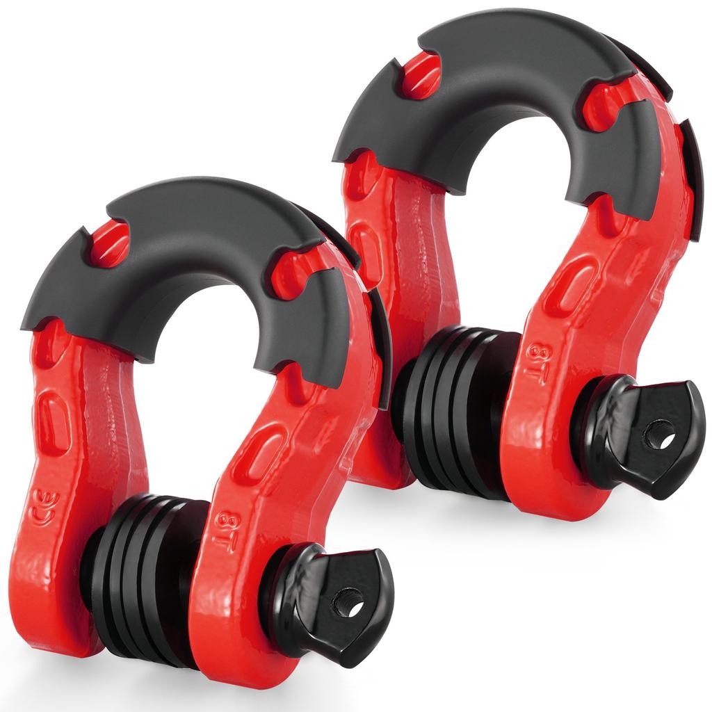VEVOR 2 Pack 19 mm D Ring Shackle with 22.2 mm Screw Pin 30 Ton Break Strength