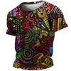 Летняя футболка большого размера для мужчин, 3D этническая одежда, футболки, топы, рубашки с принтом, уличная одежда в стиле хип-хоп, красочная футболка в стиле ретро
