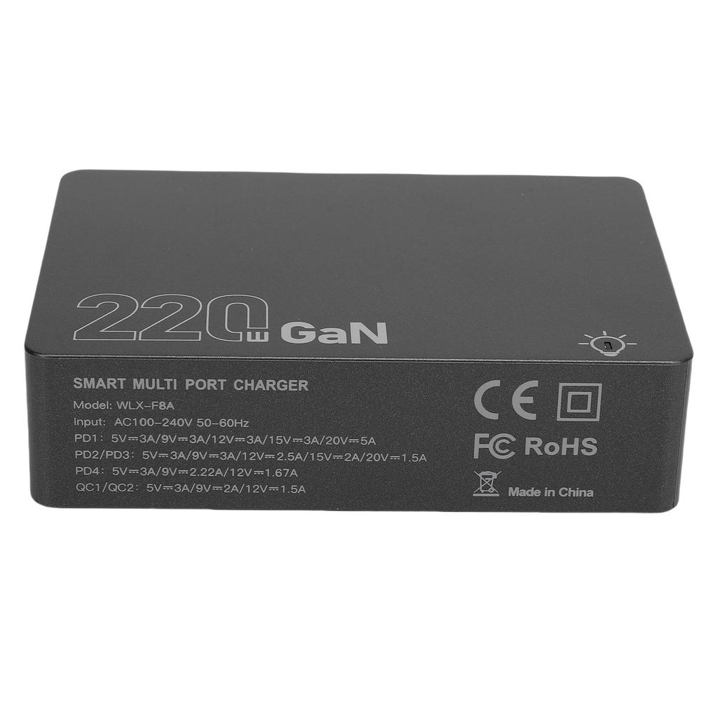 220 В USB C Быстрая Зарядная Станция GaN Высокоэффективный Портативный USB C Зарядный Хаб для PD 100 Вт Ноутбука EU Вилка