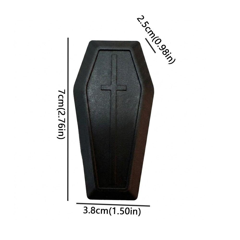 Removable Halloween Coffin Box Candy Container Mini Black Cross Coffin Halloween