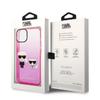 Karl Lagerfeld Klhcp14Mtgkcp Iphone 14 Plus / 15 Plus 6,7 Hardcase Różowy/Pink Gradient Ikonik Karl & Choupette