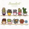 Succulent Plant Cactus Embroidery Ironing Cloth Sticker Clothes Pants Hole Patch Sticker Sewing Sticker Stain Cover
