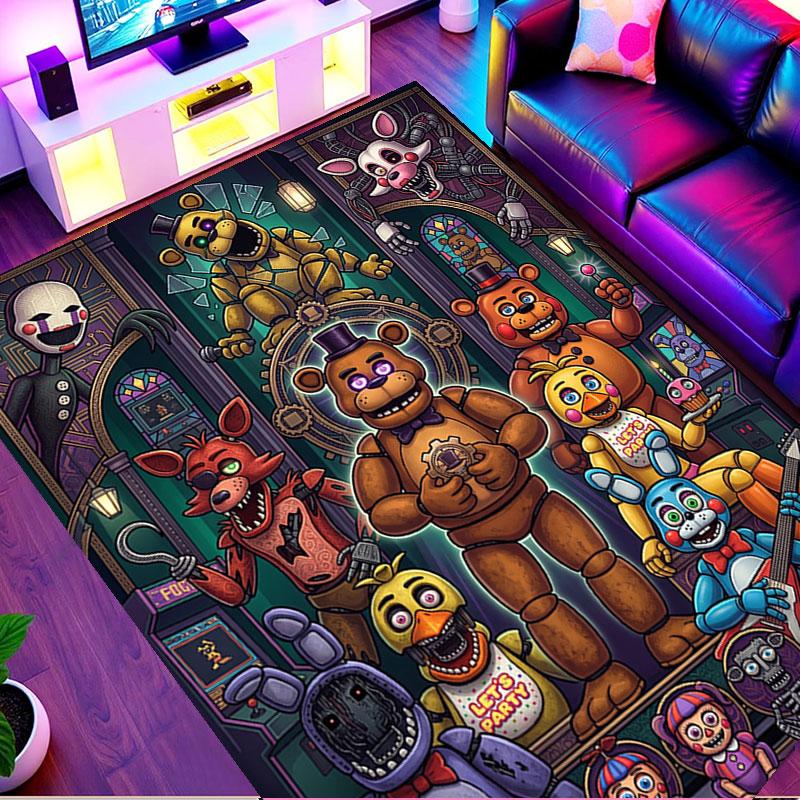 Коврик с принтом Five Nights at Freddy's, Моющийся напольный ковер, Для прихожей, Общежития, Прачечной, Офиса, Кабинета, Домашний декор, Подарок на День Рождения, Рождество