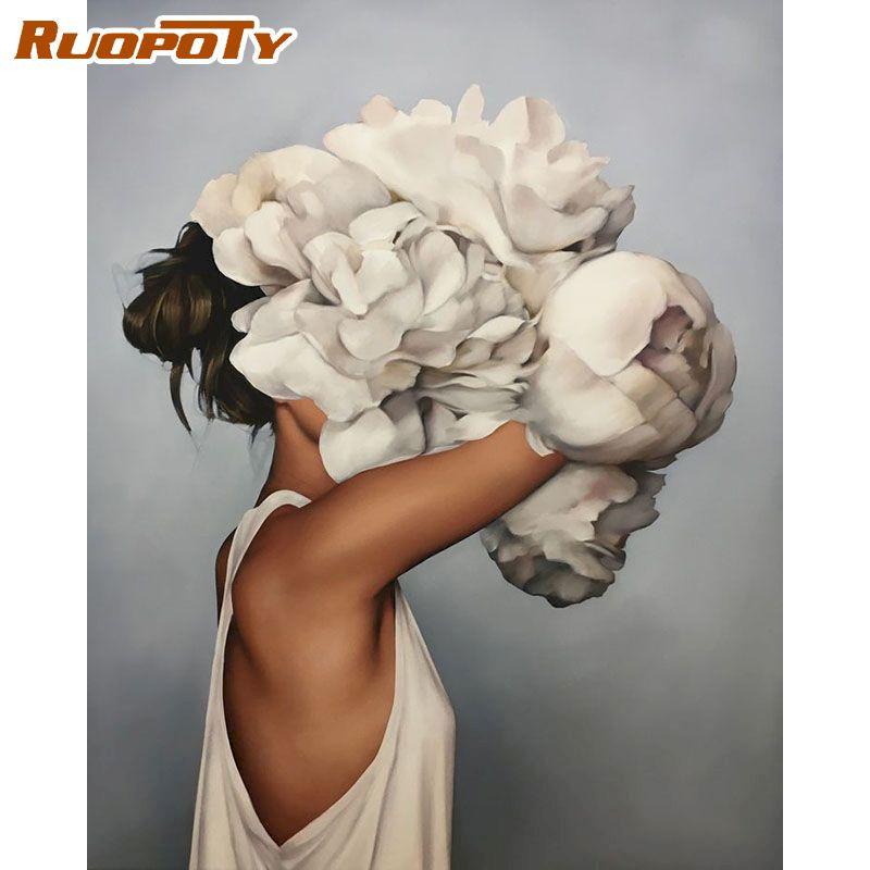 RUOPOTY Безрамные животные DIY картина по номерам наборы масляной живописи ручной работы акриловая картина холст картина для уникального подарка настенная художественная картина