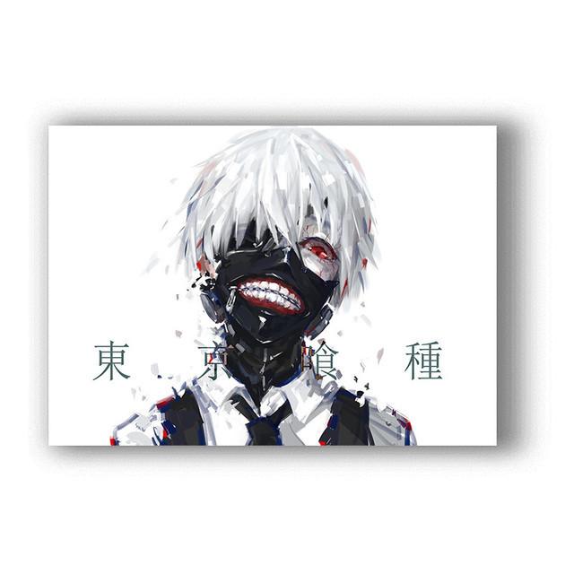 Рамка из цельного дерева, художественная роспись, классическое японское аниме, плакат «Токийский гуль», холст, картина для спальни мальчика, домашняя живопись, украшение стены, Куадрос