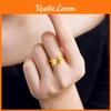 Delicate Gold Brass Plated Open Bow Ring Adjustable Fit Simple Stylish Jewelry Womens