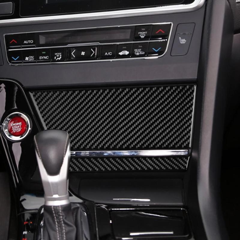 For Honda Spirior 2015 2016 2017 Car Carbon Fiber Interior Center Console Gear Shift Storage Box Panel Decal Cover Trim Sticker