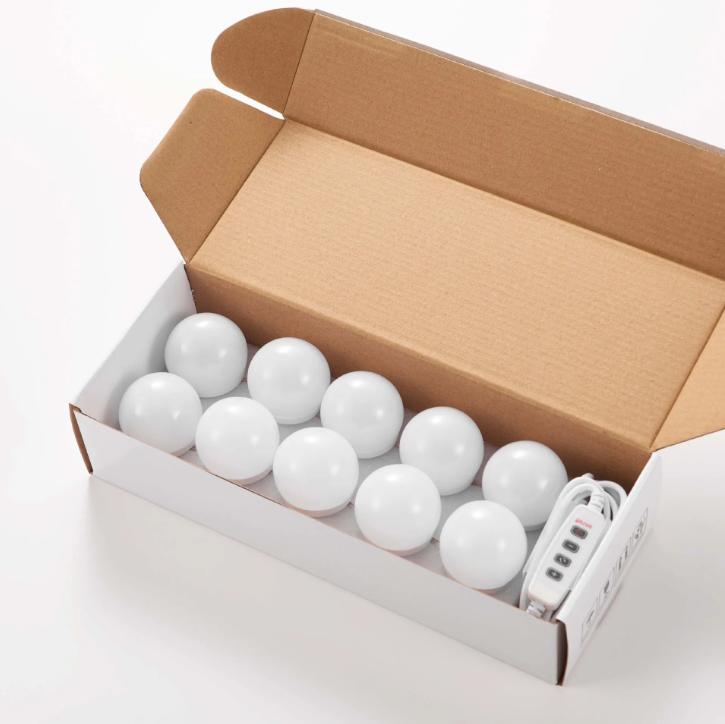 Vanity Lights Mirror Fill Light Adjustable 3 Color LED USB Cable Mirror Lights Wall Bulbs String for Makeup Table Dressing Room