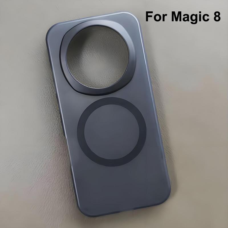 Чехол для Honor Magic 8 и 8 Pro Magsafe Роскошный Тонкий Матовый Черный Полупрозрачный Матовый Легкий Приятный на Ощупь как Кожа Ребенка Чехол-Обложка для Телефона
