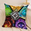 MMagic GGathering MMTG Cushion Cover Silky Short Plush Invisible Zipper Dustproof Sofa Pillow Case for Home Decor