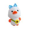 Cute Animal Plush Backpack Toy With Checkered Bow And Sunflower Decor For Children And Teens