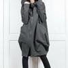 Women Hooded Long Sleeve Sweatshirt Coat Zipper Placket Big Pockets Fake Two Pieces Solid Color Mid-length Hoodie Jacket