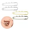 3 Hole Brooches for Jewelry Making DIY Creative Accessories Women's Handmade Pins and Brooches 64*16 Mm 2024