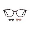 Clip On Cat Eye Dark Tortoise Bree With Clip On Two Set U 0299 073 fashiOn Women Eyeglasses
