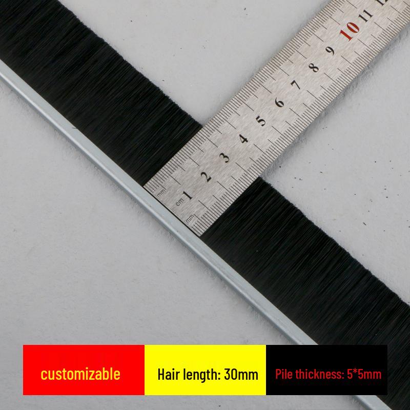 Коричневая специальная щетка с нейлоновой щетиной для пылезащитного уплотнения и вращающихся дверей