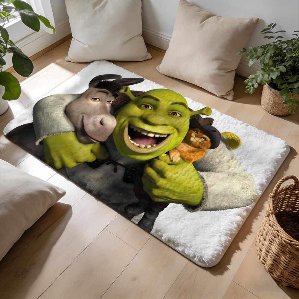 Квайи Аниме SShrekS Коврик для пола Мягкий фланелевый Впитывающий коврик Нескользящий ковер Домашний Спальня Ванная комната