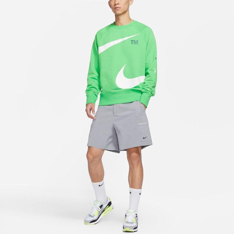 Nike Sweatshirts Men's Green Crew Neck Moderate Regular DD6097-362