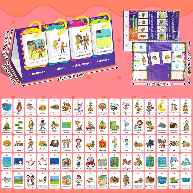 Words Builder Фонетическая игра Настольный флипчарт Карточки для запоминания английской орфографии Игрушки Образовательный инструмент для ученика и учителя