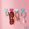 Cute Heart Shape Hooks Self Adhesive Hooks Stainless Steel Strong Sticky Wall Door Hang Bathroom Storage Organizer Holder