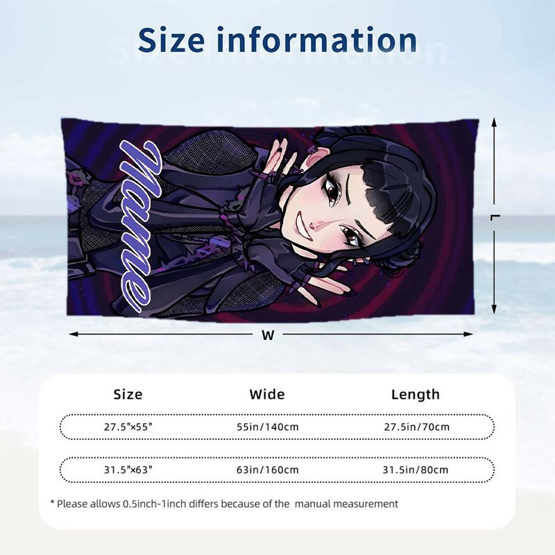 zoey Custom Name Printed Beach Towel Personalized Soft Towel For Swimming Beach Travel