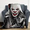 Horror Clown Flannel Blanket Throw Blanket Soft Warm Sofa Bed Camping Car Home Decor Unique Christmas Gift C9301327