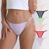 Adjustable Buckle Women's Thong Sexy Underwear Elasticated Leg Longer Size Briefs Striped Crotch Panties