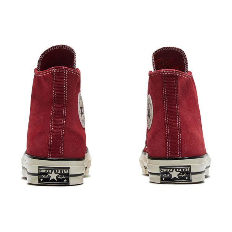 Converse 1970s Chuck Retro Suede High Top Sneakers Unisex Sneakers Red White 166493C