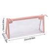 With Zipper Pencil Bag PVC Storage Bag Office School Supplies Triangular Pencil Case  Student