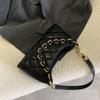 Retro Niche Black Shoulder Bag for Women Versatile Chain Bags One Shoulder Crossbody Monochromatic Fashionable New