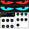 Truck Car Devil Eye LED Pixel Panel Light Remote Control Soft Foldable Lighting Scrolling For Board Windshield 12V 24V