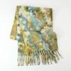 Tonglu Scarf Women's Woven Circle Yarn Mohair Spray Dyeing Printing Gradual Change Color Lengthening Thickening Scarf