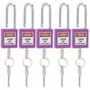 5 комплектов 38 мм навесной замок-блокиратор с биркой HardWearing с 10 ключами, этикетка для машиностроения