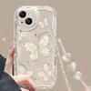 Чехол для телефона для iPhone 17 16 15 Pro Max 14 11 13 12 Mini Plus 16E 17 Air IPhone17 Задняя крышка Цветочный браслет Ремешок-цепочка на запястье