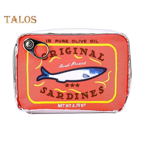 Консервированные сардины, косметичка, косметичка на молнии, косметичка для женщин, косметичка для ежедневных путешествий и деловых поездок