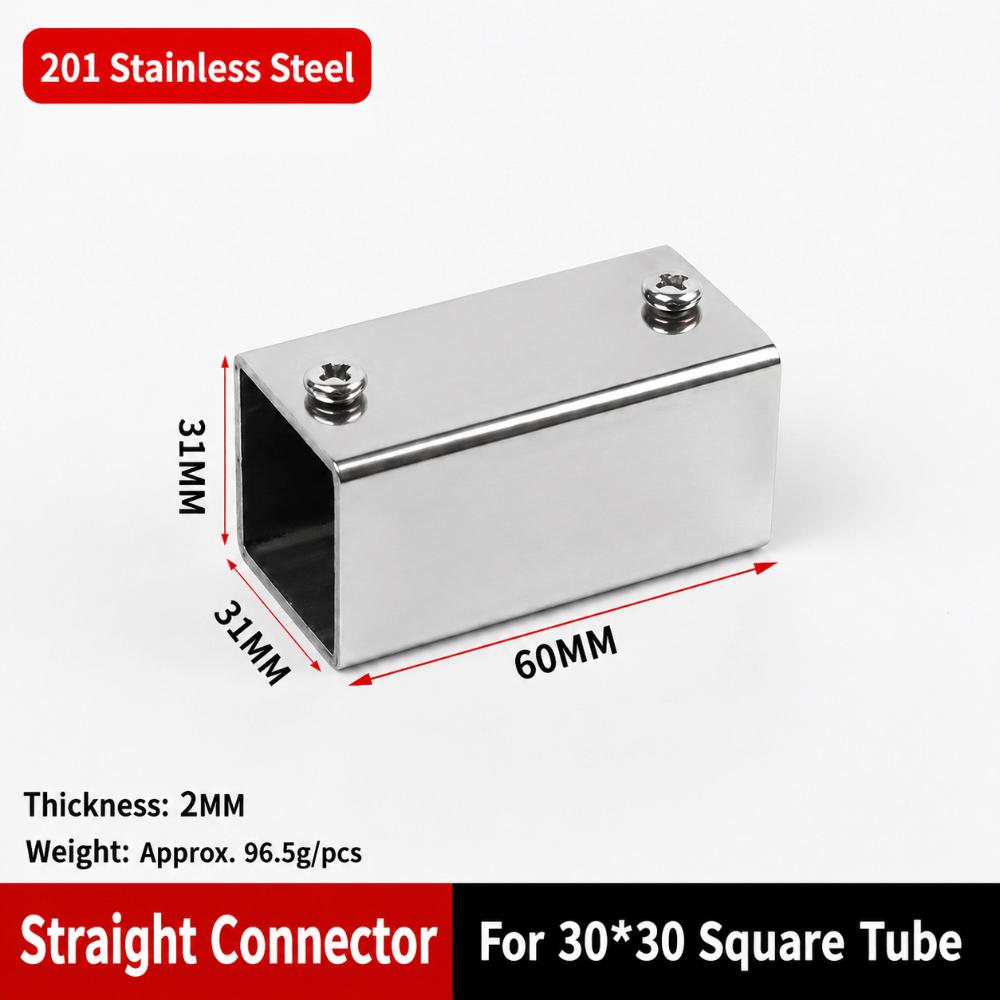Pipe Joint Square Pipe Connector 201 Stainless Steel Pipe Fixed Buckle  Furniture