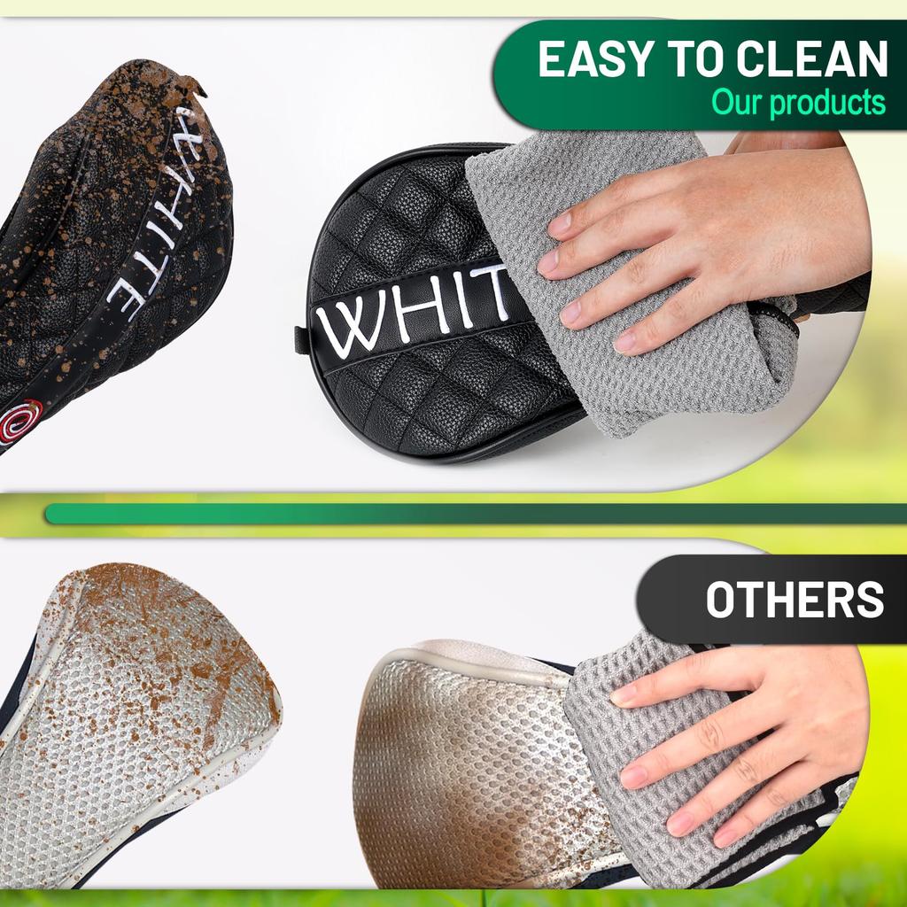 Golf Head Cover Single Item Golf Wood Cover Set Golf Driver Cover Fairway Wood Utility Putter Cover Magnetic Closure Pin Type Putter Cover ODYSSEY