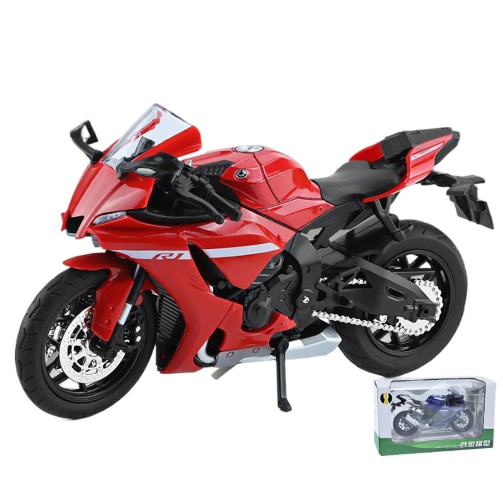 1/12 Scale Yamaha YZFR1 Alloy Die Cast Motorcycle Model Toy Vehicle Collection Sound and Light Off Road Autocycle Boy Toys Car